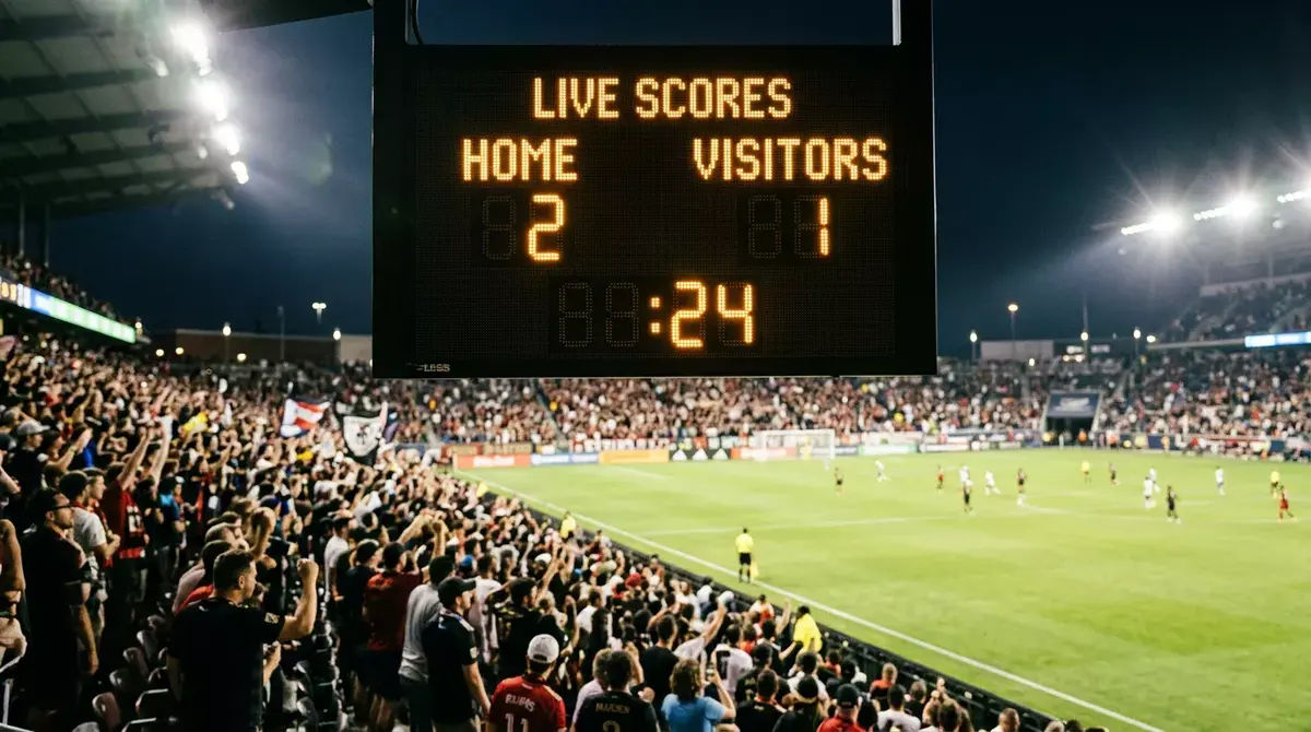 Marcador de un partido de fútbol MLS con cuotas de apuestas visibles